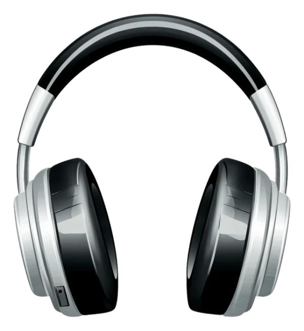 stylish-black-and-silver-wireless-headphones-cut-out-stock-png Audífonos inalámbricos